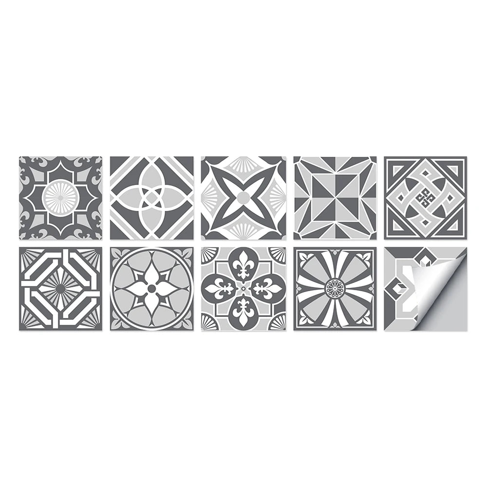 Tile Stickers Waterproof Kitchen Retro Moroccan Self Adhesive Bathroom Decal Vinyl Peel And Stick Wall Decoration Wallpaper