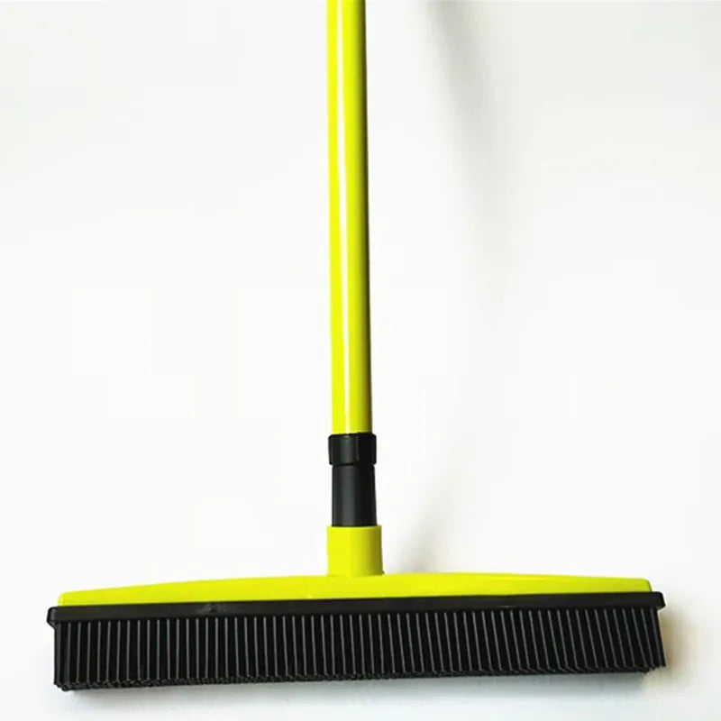 Customizable Rubber Broom Hair Lint Removal Device Telescopic Bristles Magic Clean Sweeper Squeegee Bristle Long Push Broom
