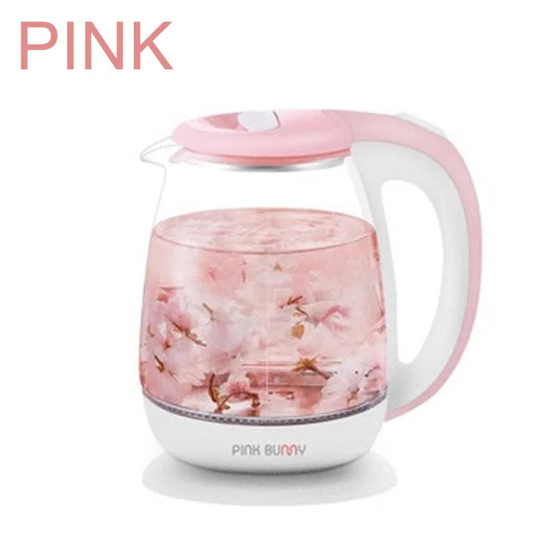 High Borosilicate Glass Kettle transparent blue light boiling water household kettle automatically power off prevent dry burn