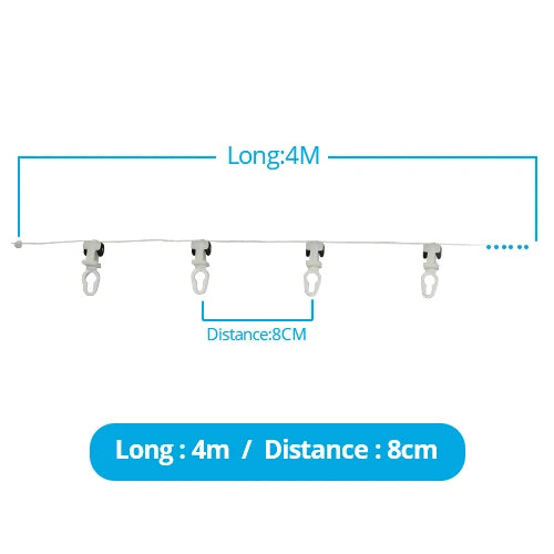 Hook for Zemismart ZM79 BCM500 Electric Curtain Track S Fold Curtains Snake Tape Curtain 6cm 8cm