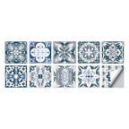 Tile Stickers Waterproof Kitchen Retro Moroccan Self Adhesive Bathroom Decal Vinyl Peel And Stick Wall Decoration Wallpaper