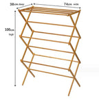 Scandinavian Bamboo Wood Floor Accessible Luxury Storage Bath Towel Rack
