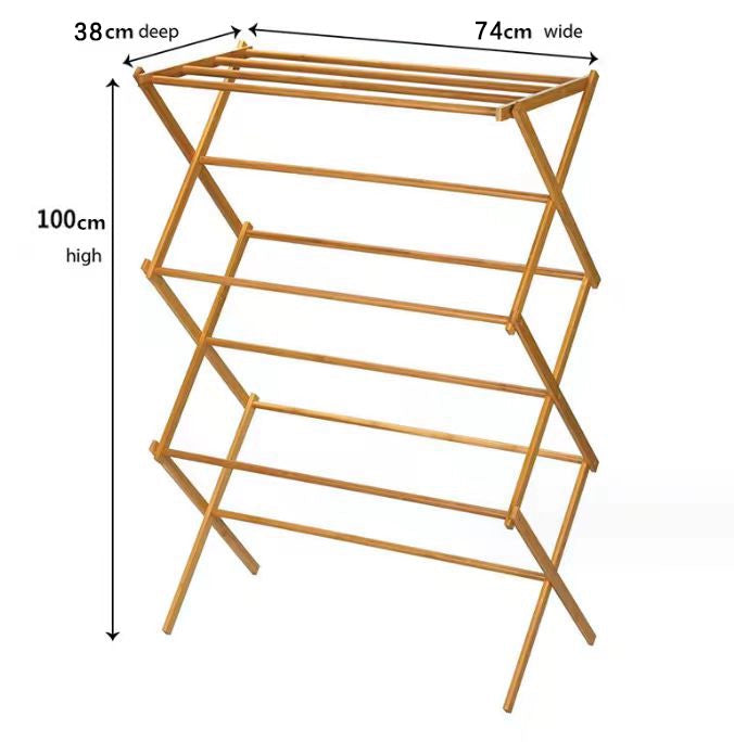 Scandinavian Bamboo Wood Floor Accessible Luxury Storage Bath Towel Rack