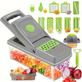 14pcs/16pcs Set,Vegetable Chopper, Multifunctional Fruit Slicer, Manual Food Grater, Vegetable Slicer, Cutter With Container