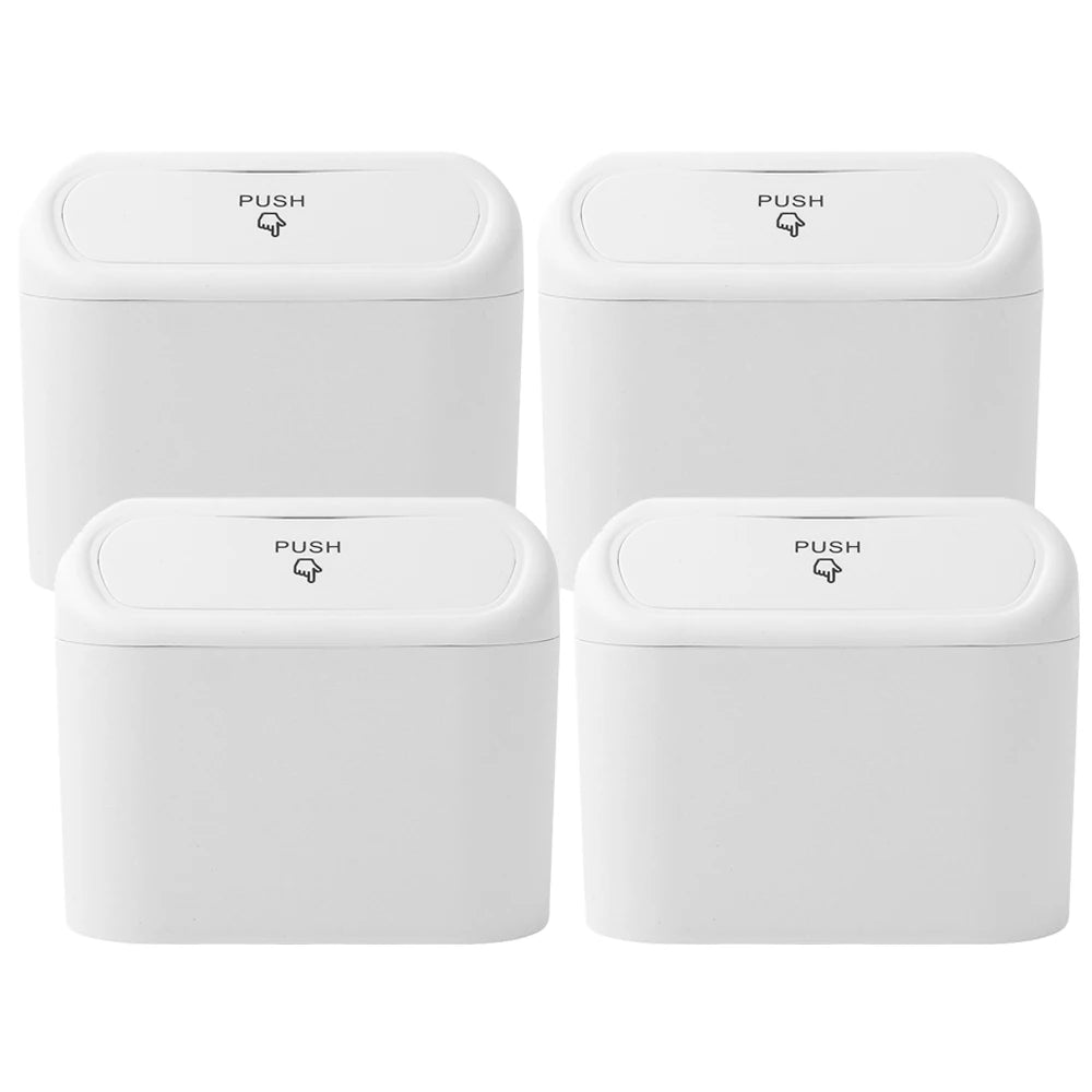 1L Car Interior Storage Case Trash Garbage Box Door Bin Push Can Mini Tray Dustbin Seat Clip Stand Holder Automotive Accessories