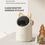Intelligent Sensor Desktop Waste Bin for Home Office Children Bathroom Mini Small Size Bucket  Anti Pinching Light Waste Bin