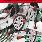 5pcs Multi-Purpose Electric Drill-Brush kit Power Scrubber Brush Car Polisher Kitchen Bathroom Cleaning Kit Toilet Cleaning Tool