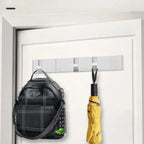 Foldable Coat Rack Wall Hanger Shelves Steel Shelf Behind Door Hooks Clothes Organizer Towel Rack Key Storage Bathroom Furniture