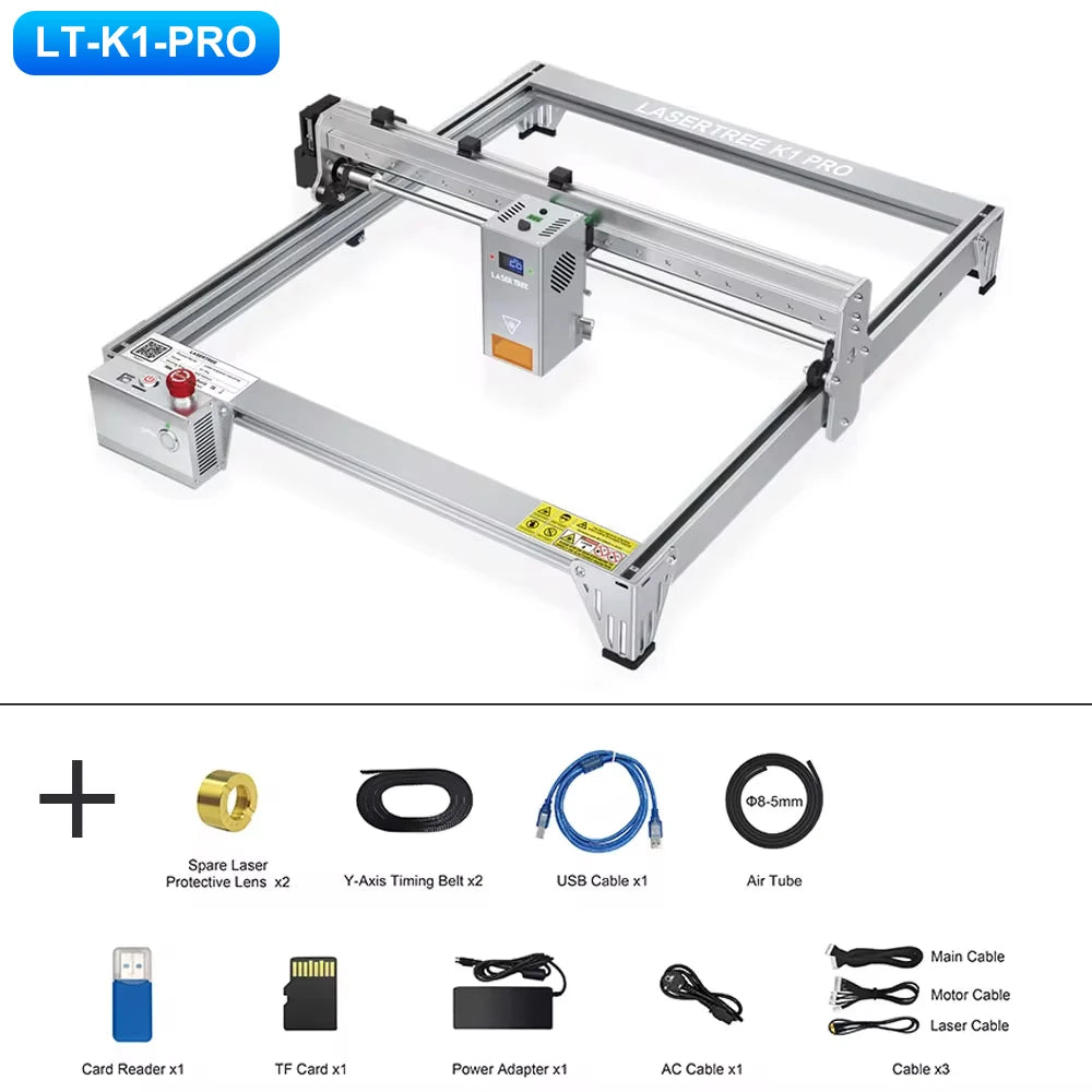 LASER TREE K1 PRO 30W 40W Laser Engraver & Cutter Machine, 400x400mm Engraving Area, CNC Woodworking Tools forMDF /Black Acrylic