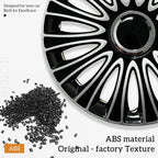 15 inch Dagger Style Hubcaps Black & Silver Wheel Covers for Cars Set of 4 Fits Honda Volkswagen, Chevy, Mazda,Dodge Hub Caps