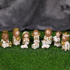 Nativity Sets For Christmas 10pcs Resin Manger Scene Ornaments Christmas Jesus Statue For Children And Adults Holy Family