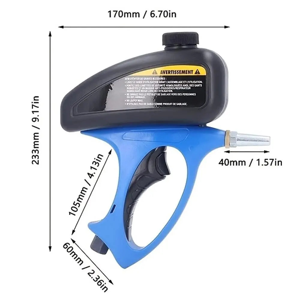 Clearance_Handheld Gravity Blaster 90Psi Portable Sand Paint Sprayer Pneumatic Rust Power Tool Protection Blasting Air Gun High