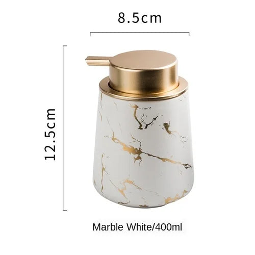 Marbled Ceramic Lotion Bottle Emulsion Bottles Hand Sanitizer Bottle Tray Soap Dispenser Shampoo Bottles Bathroom Products
