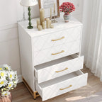 4 Drawers Dresser Chests for Bedroom Wood Chest of Drawers Dresser Drawer Organizer for Living Room Hallway and Entryway