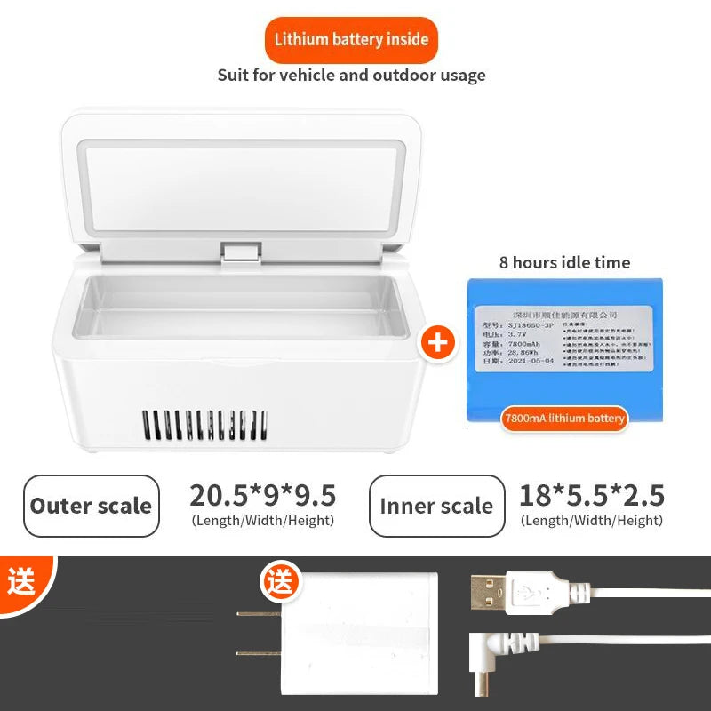 Rechargeable Drugs Refrigerators Mini Travel Insulin Cooler Box Portable Refrigerator Case For Medicine Insulin With Bag 2-18 ℃
