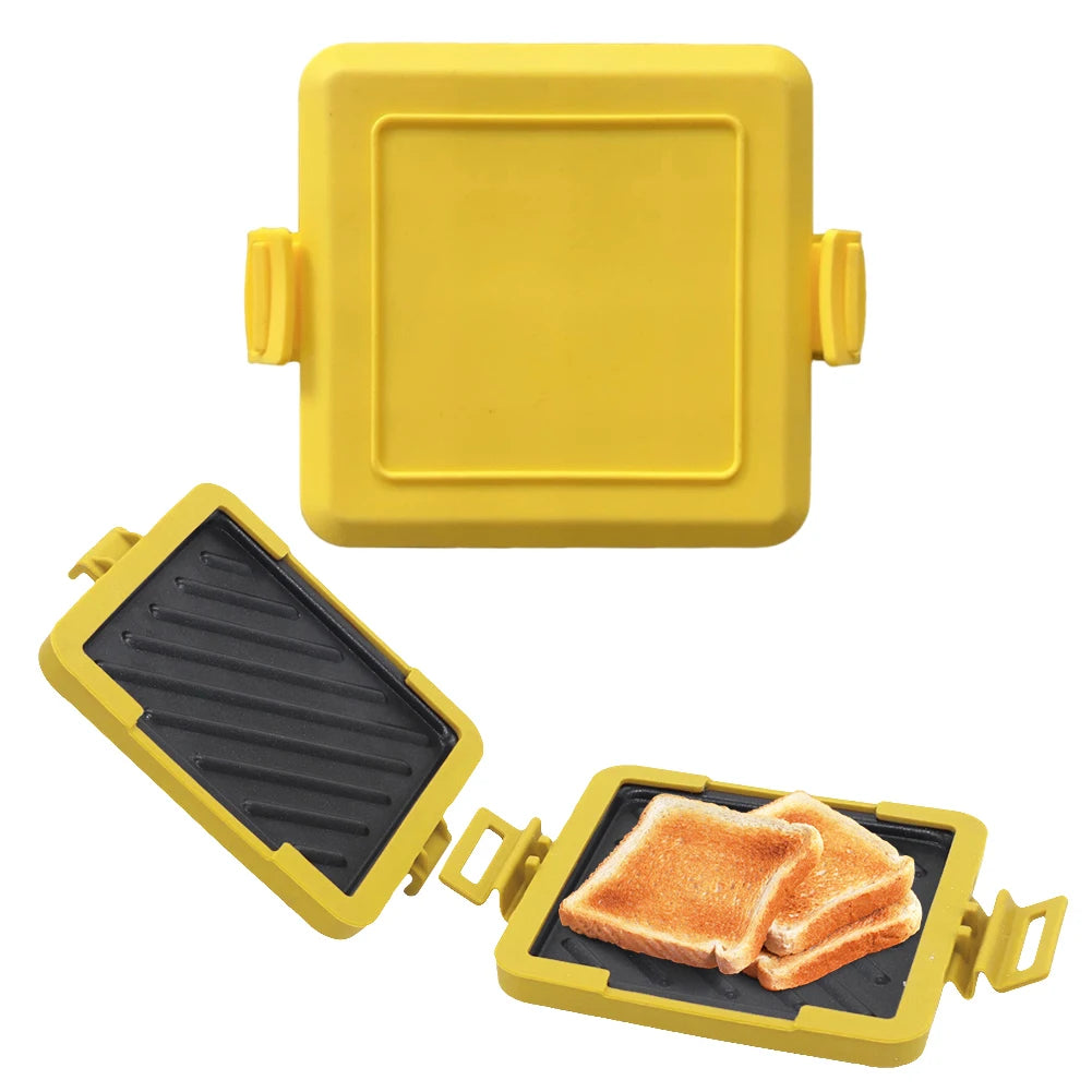 Microwave Toastie Maker No Electric Microwavable Toast Maker Square Panini Maker Time Saving Microwave Oven Breakfast Machine