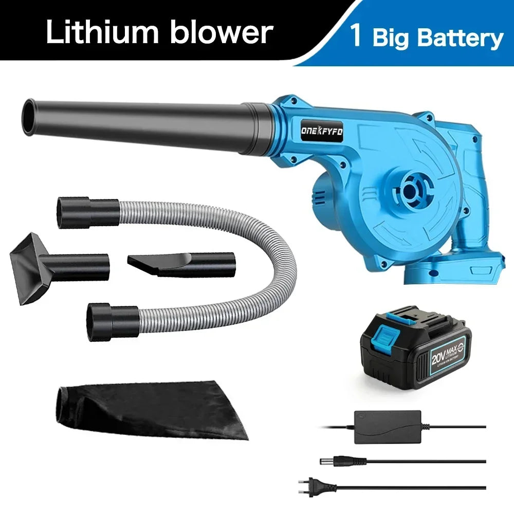 Electric Air Blower Portable Cordless Handheld Leaf Computer Dust Collector Snow Blowing Cleaner Tools For Makita 18V Battery