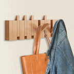 Wood Wall Coat Rack Clothes Organizer Piano Keys Clothes Dress Hanger Shelf Hat Backpack Dressing Rooms Storage Hanger Space