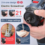 16.8V Brushless Screwdriver Lithium Electric Drill Rechargeable Hand Drill Screwdriver Electric Tool Torque Drill Repairing Kit