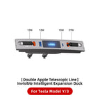 For Tesla Model 3 Model Y 27W Quick Charger USB Shunt HUB Intelligent Docking Station Car Adapter Powered Splitter Extension