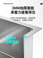 Kitchen Sink Double Change Large Single Sink 304 Stainless Steel Sink Basin Vegetable Basin Under Counter Basin Dishwashing