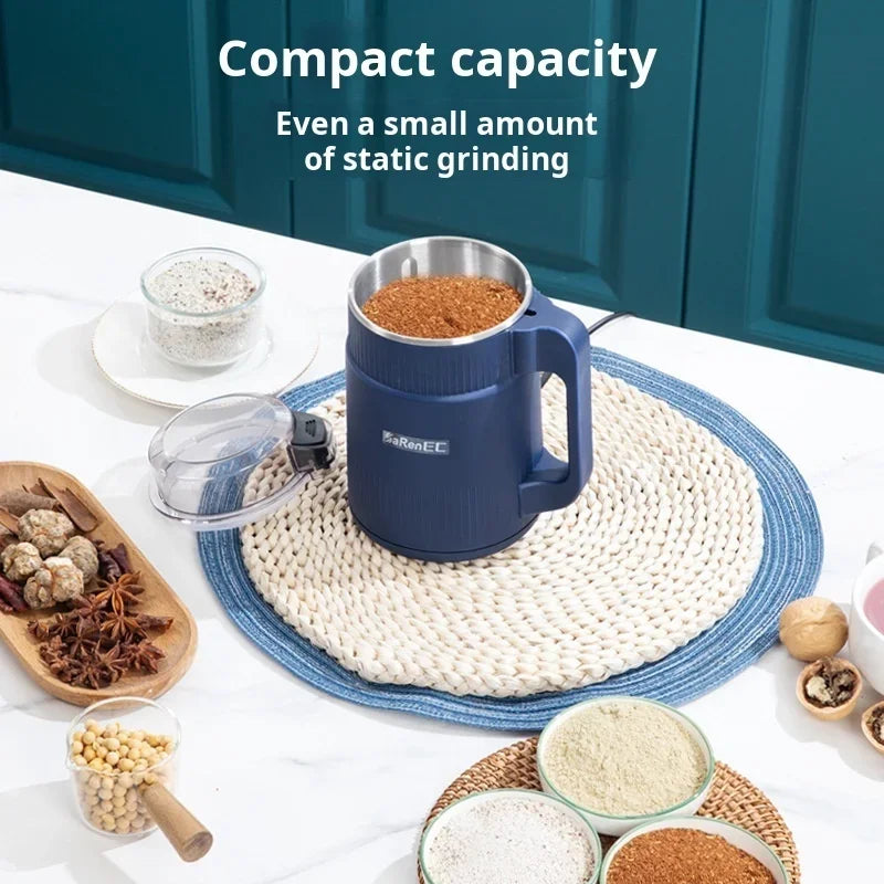 8-blade Dry Chili Grinder Household Cooking Machine Cereal Grinder Kitchen Cooker Portable Multifunctional Food Supplement Grind