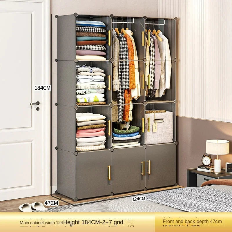NEW Wardrobe Clothes Cabinets Dressers Cube Storage Locke Closet Plastic Collapsible Sturdy Home Bedroom Foldable Furniture