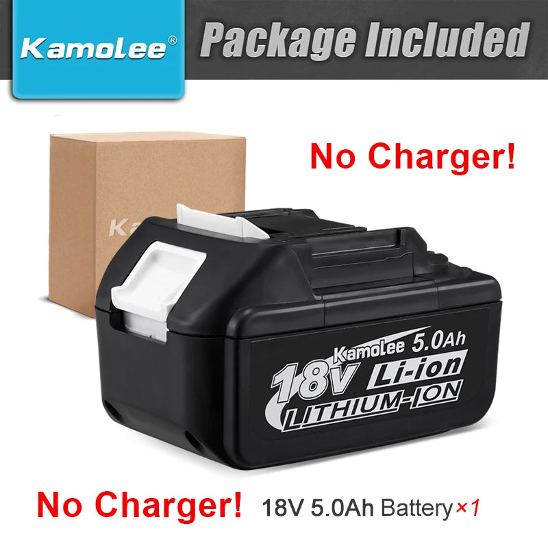 Kamolee 18V 5000mAh Li-ion Battery BL1860 Hand drill Battery Power tools Support Kamolee tools