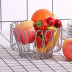Fruit Basket Transformable Foldable Metal Veggie Basket Multi-functional Large Capacity Creative Fruit Basket for Interior