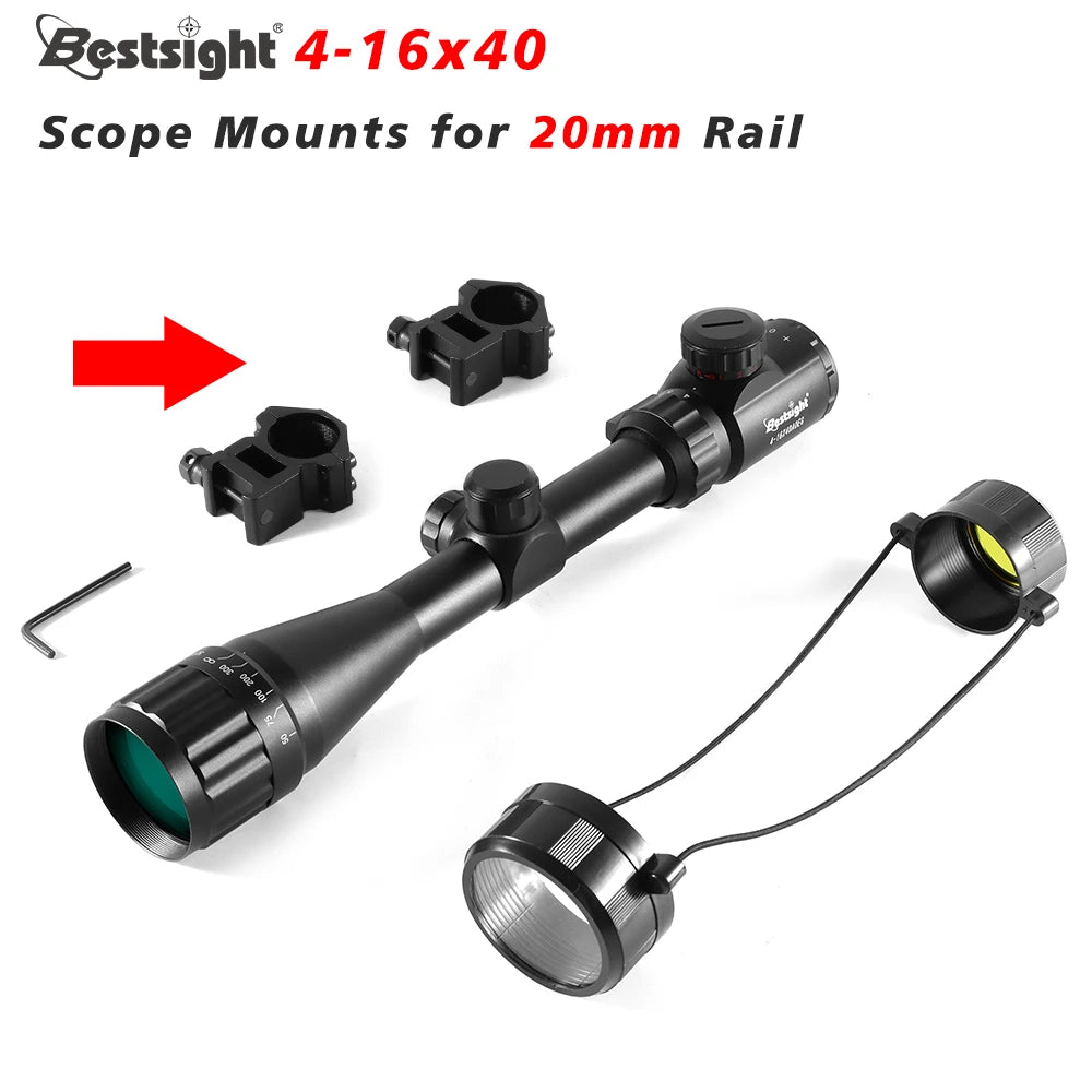 4-16x40 AOE Hunting Riflescope with Red & Green Dot Illuminated Sight