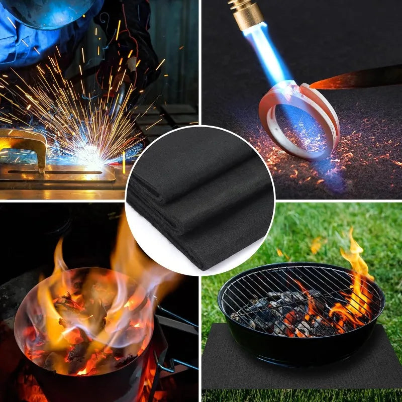 2mm/5mm Heat Insulation Flame Retardant Felt Non-woven Welding Blanket Fireproof Carbon Fiber Wire Fireproof Cotton