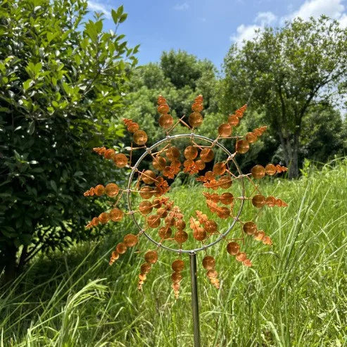 Creative Courtyard Garden Lawn Decoration Unique Wind Collector Magical Kinetic Energy Metal Windmill Rotator