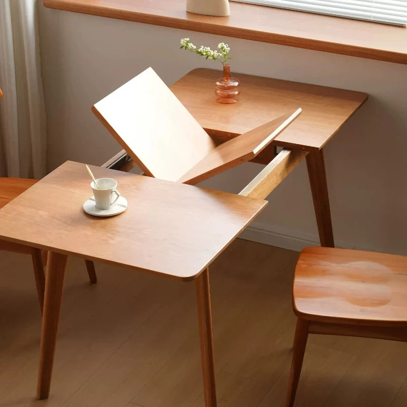 Italian Kitchen Extendable Dining Table Coffee 6 Chairs Center Mid Century Foldable Table Wood Vintage Luxury Room Furniture