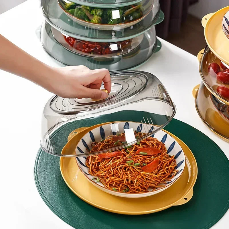 Kitchen Food Cover Insulated Vegetable Cover Multi-layer Transparent Dust-Proof Insect Food Insulation Cover Household Gadgets