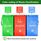 Kitchen Trash Can Waste Sorting for Indoor and Outdoor Training Paper Plastic and Glass Storage Bottle Collection Container