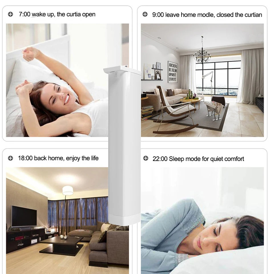 The 3 Generation Tuya Smart Electric Wifi Curtain Motor Motorized Intelligent Curtains Rail Track Cornice Remote Control System