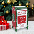 Outdoor Garden Metal Mailbox Christmas Wishing Mailbox Leaving Message Post Box Standing Santa Mailbox Farmhouse Design