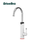 Briwellna Tankless Water Heater Faucet 220V Electric Water Heating Faucet 360 Degrees Swivel Spout Water Heater Flowing