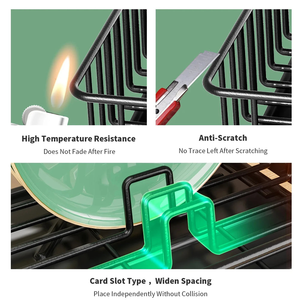 dish draining rack,Cutlery rack with drain tray and drip line,cup holder,cutlery holder,Kitchen countertop storage rack
