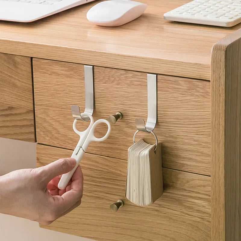 Kitchen Cabinet Door Back Hook Hanging Rack Clothes Coat Hat Towel Hanger Storage Hook Home Storage Organizer Multi-Purpose Hook