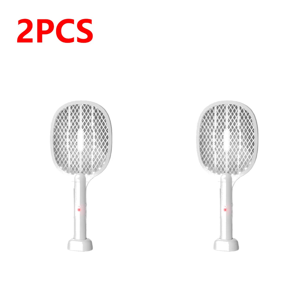 2 in 1 Multi functional Bug Zapper Racket USB Rechargeable Mosquito Killer Safe Electric Mosquito Swatter Pest Control Supplies