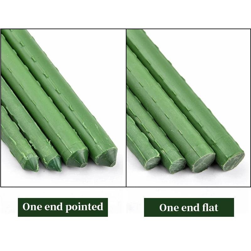 8~16mm Plant Stakes Gardening Pillar Plastic Coated Steel Pipe 60cm Length Supporting Climbing Flower Fruit Vegetables Support