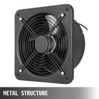 SucceBuy Commercial Industrial Ventilation Extractor Exhaust Fan 10" 12" Air Blower High Speed Low Noise for Workshop Warehouse