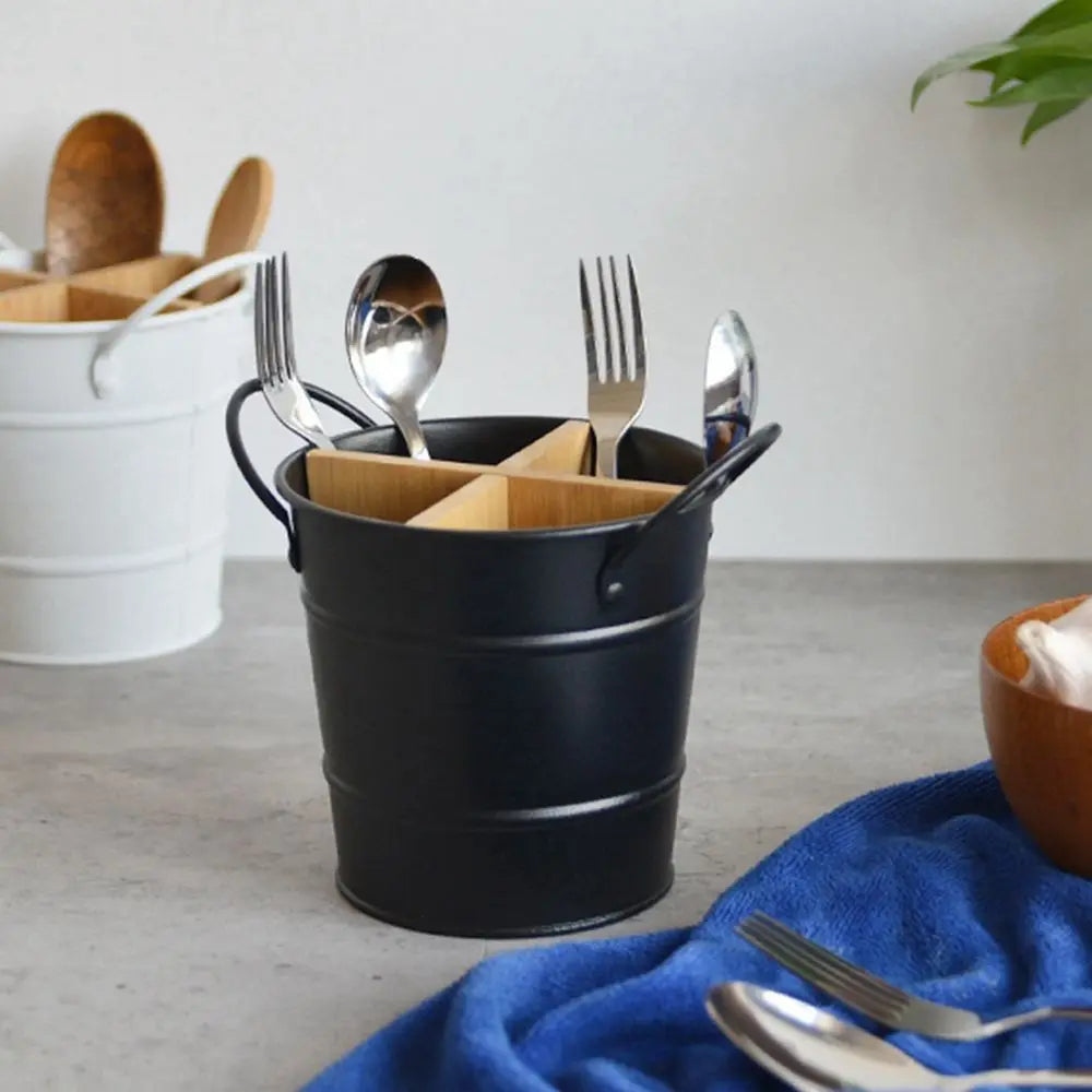 Cooking Tool Kitchen Storage Bucket Storage Shelf Bamboo Tableware Holder Spoon Stand Chopstick Holder Cutlery Organizer