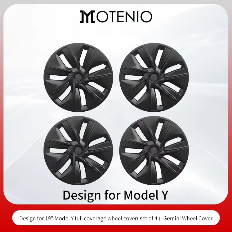 Hubcaps Design for Tesla Model Y 2020-2024 19Inch Gemini Wheel Cover Cap Automobile Cover Wheel Cover Replacement Accessories