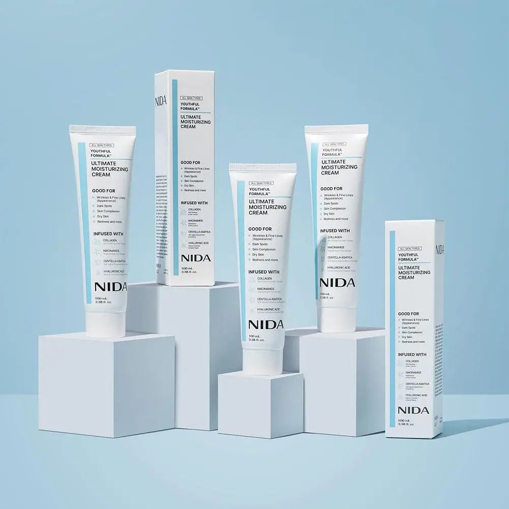 NIDA Ultimate Moisturizing Facial Cream Daily Skin Care Repairing Pores Redness Hyaluronic Acid Wrinkles Spot Korea Skin Care