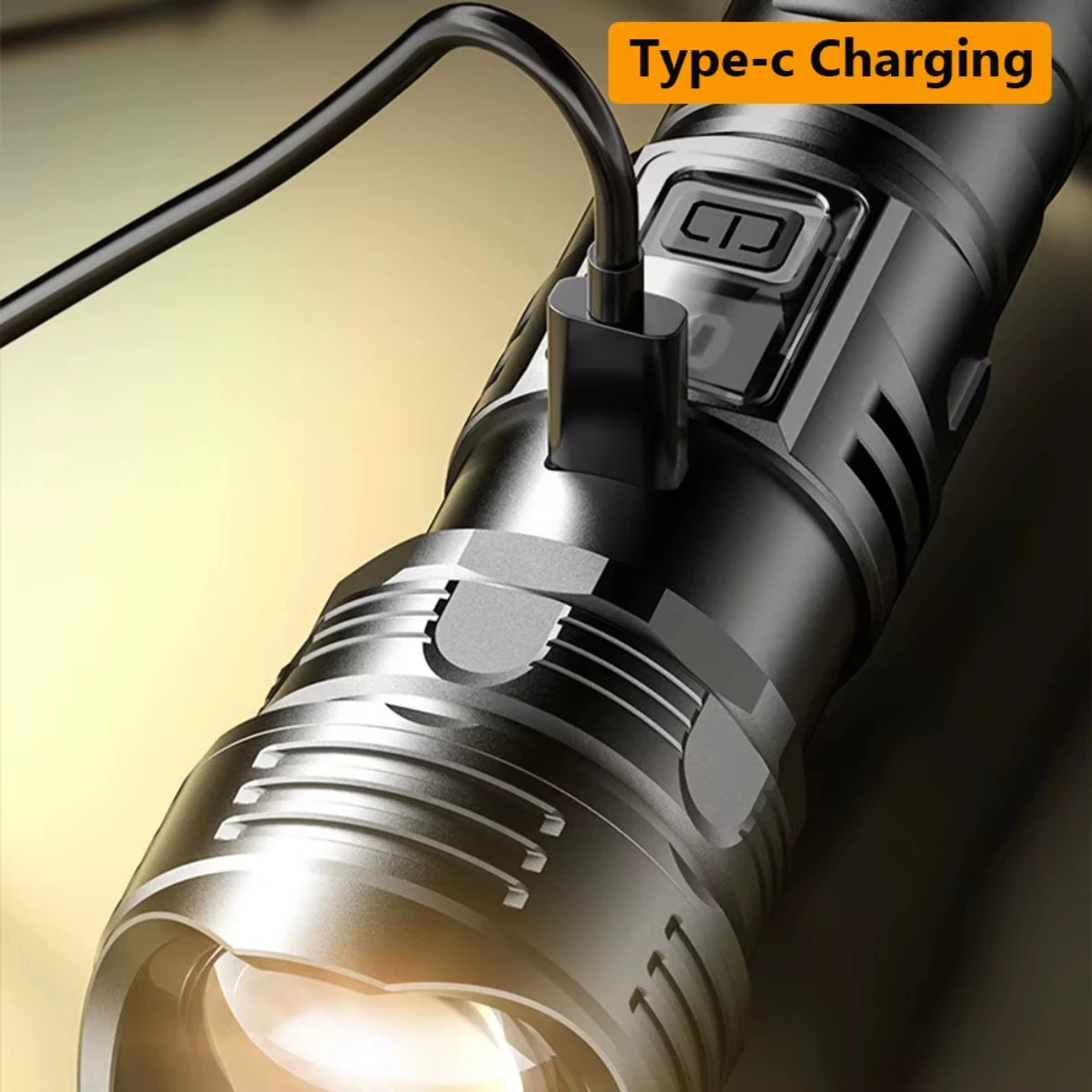 USB Rechargeable High Power LED Flashlight - Super Bright Portable Torch for Camping, Hiking & Emergency | AlluCanFind