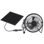 Mini Solar Panel Powered Ventilator Fan Portable 5W 4 Inch Greenhouse