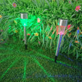 10-24PCS Stainless Steel Solar Garden Light Outdoor Solar Powered Lamp Lanter Waterproof Landscape Lighting Yard Lawn Decoration