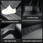 Fully Protection Floor Liners For 2025 Tesla Model Y Juniper Floor Mats with Door Sill Protector Front Rear Cargo Liner  Juniper